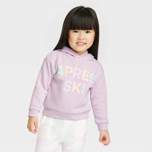 Grayson Mini Toddler Girls' Hoodie Sweatshirt - Purple - 1 of 3