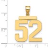 Black Bow Jewelry 14k Yellow Gold, Athletic Collection, Large Polished Number 51 Pendant - 2 of 3