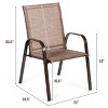 Tangkula 4-Piece Patio Chairs Camping Garden Chairs with Armrest & Backrest - 2 of 4