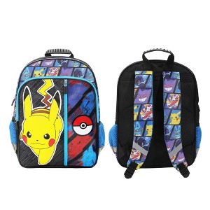 Mochila de Pokémon Pikachu y Pokebola de 16 pulgadas para niños para la escuela y viajes