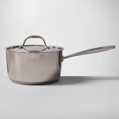 Stainless Steel Covered Saucepan 3qt - Made By Design™