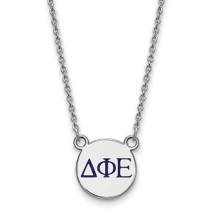 Black Bow Jewelry Sterling Silver Delta Phi Epsilon Greek Life Necklace 18 Inch - 1 of 4