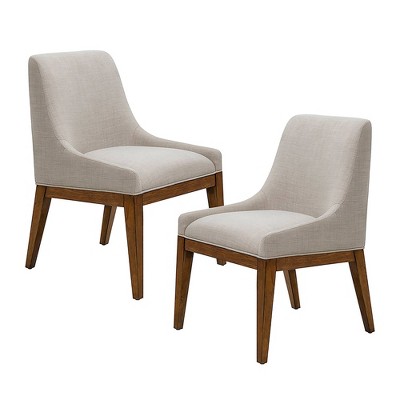 Set of 2 Frank Upholstered Dining Chair Gray - Ink+Ivy