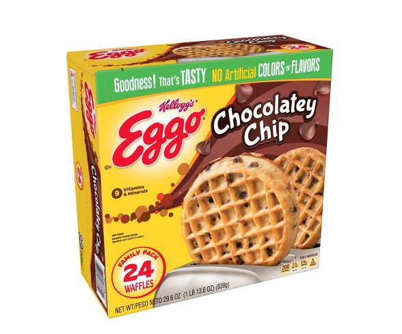 Kellogg S Eggo Chocolatey Chip Frozen Waffles Family Pack 24ct Buy Online In Montenegro At Desertcart
