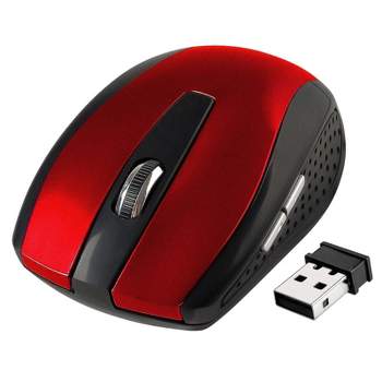 Insten USB 2.4G Wireless Mouse with 5 Buttons Compatible with Laptop, PC, Computer, MacBook Pro/Air & Gaming, Red
