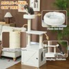 SEVOBAL Pet Tower Wooden Cat House Cat Trees Cat Climbing Tower Soft Fleece Cat Tree Cat Scratching Post, White, 23.5"*17.75"*102.25" - 4 of 4