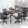 Tangkula 71" x 35.5" Large Office Table w/ Cable Grommet Sturdy Metal Legs for Boardroom - 2 of 4