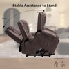 Leather Power Lift Recliner , Wide 21.2" Seat Width Recliner Chairs with Pockets for Living Room CF8013 - 4 of 4