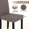 Tangkula Dining Chair Set of 2 Fabric Upholstered Rubber Wood Legs Side Armless - 3 of 4