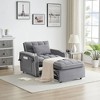 AZL1 Life Concept Sofas Modern Velvet Foldable Sofa Bed in 3 Lengths, with Adjustable Back for Dynamic Living Spaces, Gray, 70.86"*36.02"*20.86" - 2 of 4