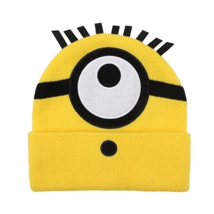 Despicable Me Stuart Big Face Yellow Cuff Beanie - 1 of 4