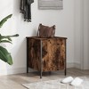 vidaXL Storage Bench Smoked Oak 15.7 in.x16.7 in.x19.7 in. Engineered Wood - 3 of 4