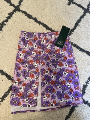 Women's Side-slit Skirt Swimsuit Cover Up - Wild Fable™ Purple Floral Print  X : Target