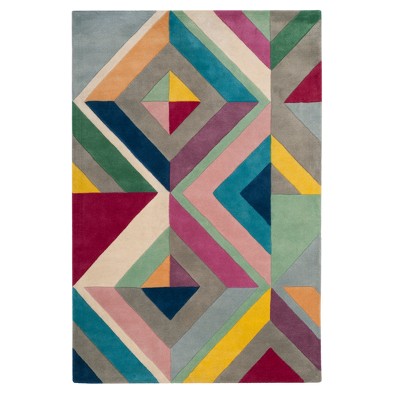 Gray Geometric Tufted Accent Rug 4'X6' - Safavieh