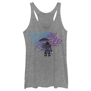 Women's Fortnite Victory Royale Raven Float On Racerback Tank Top - 1 of 4