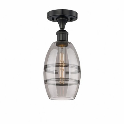 Vaz - 1 Light Semi-Flush Mount In Industrial Style-8.25 Inches Tall and 5.88 Inches Wide