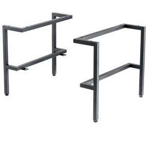 James Martin Vanities Milan 18.1" Depth Stainless Steel Base(Tall), Matte black - 1 of 1