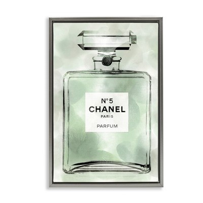 Stupell Industries Minimal Glam Brand Perfume Black Framed Floater Canvas Wall Art