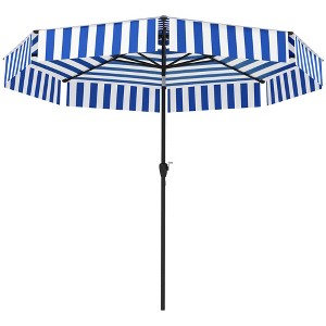 8.6FT Patio Umbrella, UPF 30+ Outdoor Market Umbrella, 2-Tier Vented Patio Table Umbrella with Crank 8 Ribs, Tiltable Porch Umbrella for Garden Deck - 1 of 4