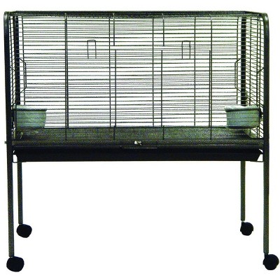 YML Small Animal Rabbit Cage on Stand Antique Silver
