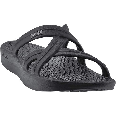 Telic Mallory Arch Support Comfort Slide Sandals - Small - Midnight ...