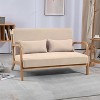 NicBex 45.7 Inch Mid-Century Modern Sofa,2 Seat Couch with Solid Wood Armrest and Feet for Small Space,Bedroom,Apartment - image 2 of 4