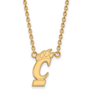 Black Bow Jewelry 14k Yellow Gold Cincinnati Bearcats NCAA Necklace 18 Inch - 1 of 4