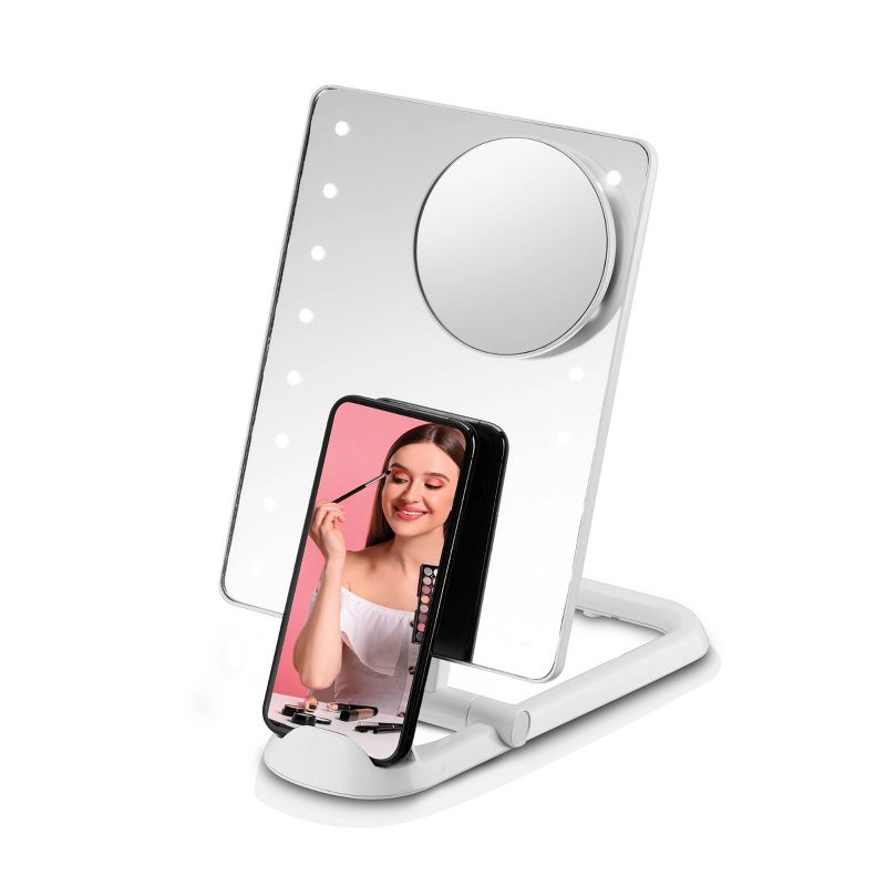 Conair LED Hollywood Lighted Social Media Makeup Mirror - White, 1 of 17