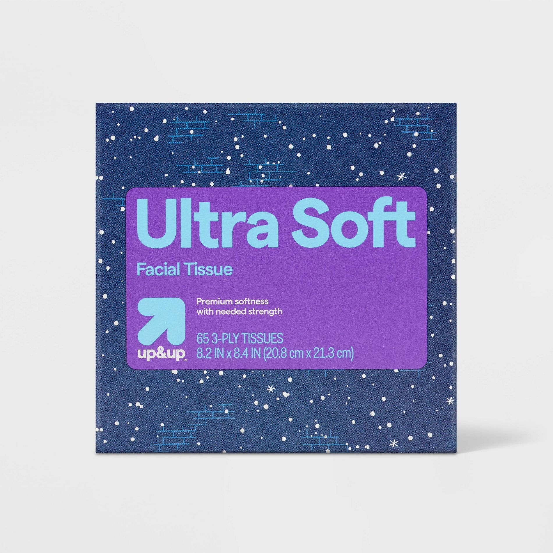 Holiday Ultra Soft Facial Tissue - Windows - 65ct - up&up™
