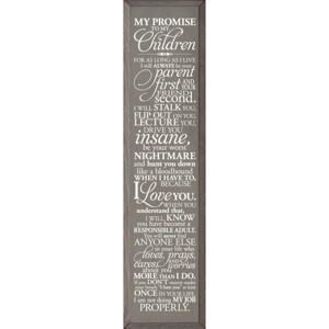 Slickblue My Promise to My Children Wall Sign – Funny & Loving Parent Quote – Rustic Wood Decor – 9x12, Color Options - 1 of 3
