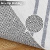 Modern Washable Geometric Area Rug, Low Pile Mat, Non Slip Non Shedding Carpet for Entryway Dining Room Office Living Room Bedroom, Gray 5*7ft - 3 of 4