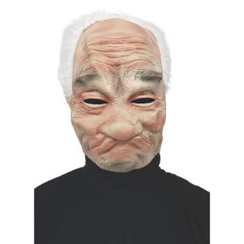 Seasonal Visions Mens Old Man Grandpappy Costume Mask -  - Beige