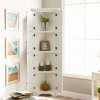 Tall Storage Cabinet with Doors and 4 Shelves for Living Room, Kitchen, Office, Bedroom, Bathroom, Modern, White - 4 of 4