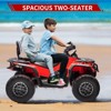 Jojoka 4 Wheel Kids ATV, Bombardier Licensed 4WD Electric ATV, 12V Ride On Toy Car w/4X200W Motors, 2-Seater - 2 of 4