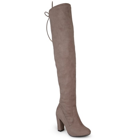 Magnetisch Verfijning Gezag Journee Collection Womens Maya Block Heel Over The Knee Boots, Taupe 11 :  Target