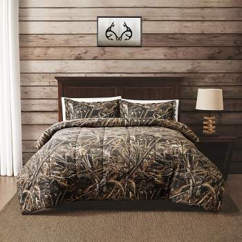 Realtree Max-5 Camo Comforter Set, Premium Polycotton Fabric, Camouflage Bed Set Full, Super Soft 3-Piece Forest Bedding Set Hunting & Outdoor