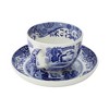 Spode Blue Italian 20oz Jumbo Cup & Saucer, Set of 4 – Large Porcelain Hot Beverage Cups with Ornate Rim & Scenic Design - 4 of 4