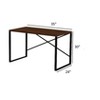 Vynxaria Lator Small Writing Desk - Stylish Black Metal Frame with Wooden Top for Teens - 4 of 4