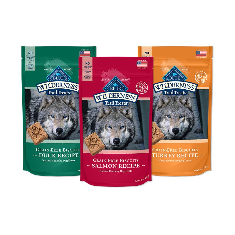 Blue Buffalo Duck,Turkey and Salmon Chewy Dog Treat Variety Pack - 10oz, 1 of 10