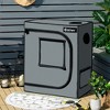 Costway 30''x18''x36''Mylar Hydroponic Grow Tent w/Observation Window & Floor Tray Grey\Black - 4 of 4