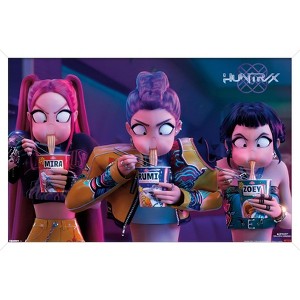 Trends International Netflix KPop Demon Hunters (2025) - Huntrix Noodles Framed Wall Poster Prints - 1 of 4