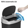 iTouchless 13 Gallon Sensor Kitchen Trash Can with Lid and Odor Filter, Black, Plastic Durable Dent-Proof Plastic Garbage Bin Automatic Waste Basket - image 4 of 4