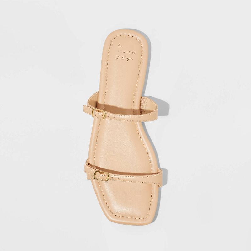 Women's Connie Two Band Buckle Slide Sandals with Memory Foam Insole - A New Day™, 4 of 6