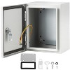 Electrical Distribution Box with Hinged Cover, Panel Box with Waterproof & Dustproof Enclosure, Indoor Outdoor Junction Box with Mounting Plate - 2 of 4