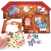 Headu Montessori First Puzzle: The Farm, Ages 2-4, 6-Piece Puzzle with 6 Wooden Animals - image 3 of 4