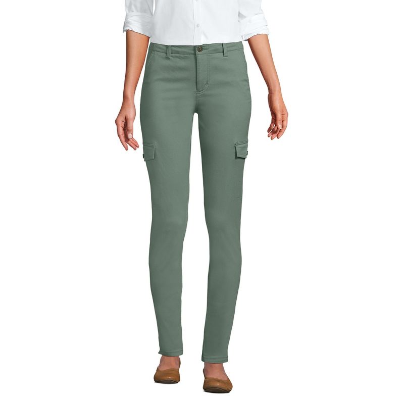 Lands' End Women's Mid Rise Slim Cargo Chino Pants, 1 of 5