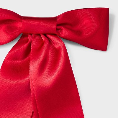 Girls' Satin Bow Barrette - art class Red - image 3