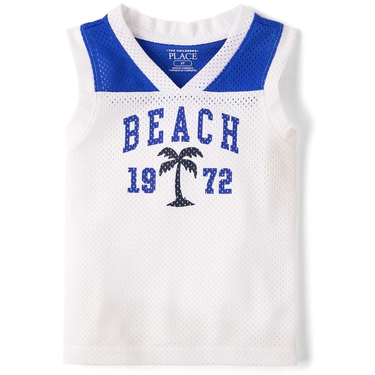 The Children's Place Toddler Boys Sleeveless Quick Dry Graphic Mesh Tank Top