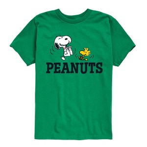 Boys' - Peanuts - Snoopy And Woodstock Short Sleeve Graphic T-Shirt - 1 of 4