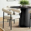 5-Piece Dining Set for 4 ,Wood 46" Round Dining Table with Upholstered Boucle Dining Chairs with Metal Legs for Dining Room-Tanpinhause - 4 of 4